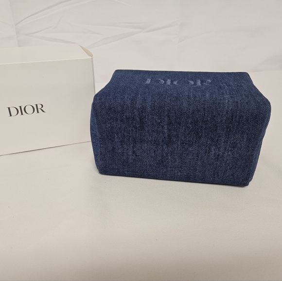 Dior Denim Mini Clutch Travel Bag in Blue Denim and Silver NWT - Picture 7 of 11